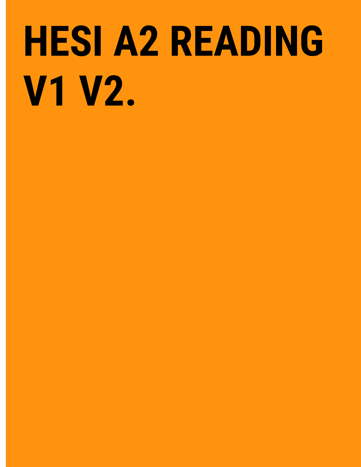 Preview of HESI A2 READING V1 V2.
